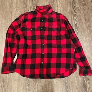 Old Navy Red and Black Plaid sz XL